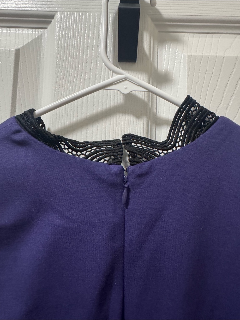 The Limited Sleeveless V-Neck Purple Dress with Black Trim - Picture 6 of 7